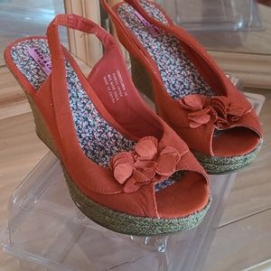 Rock and Candy orange espadrilles